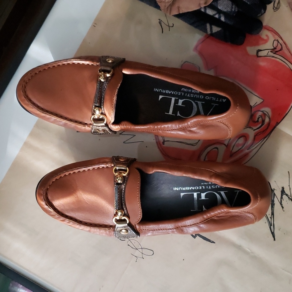 AGL genuine leather loafers